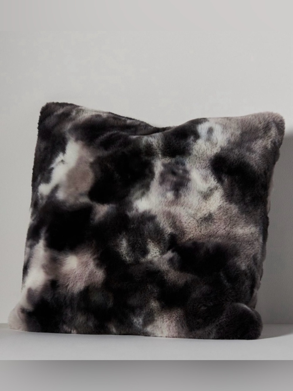 Anthropologie Luxe Sculpted Faux-Fur Pillow